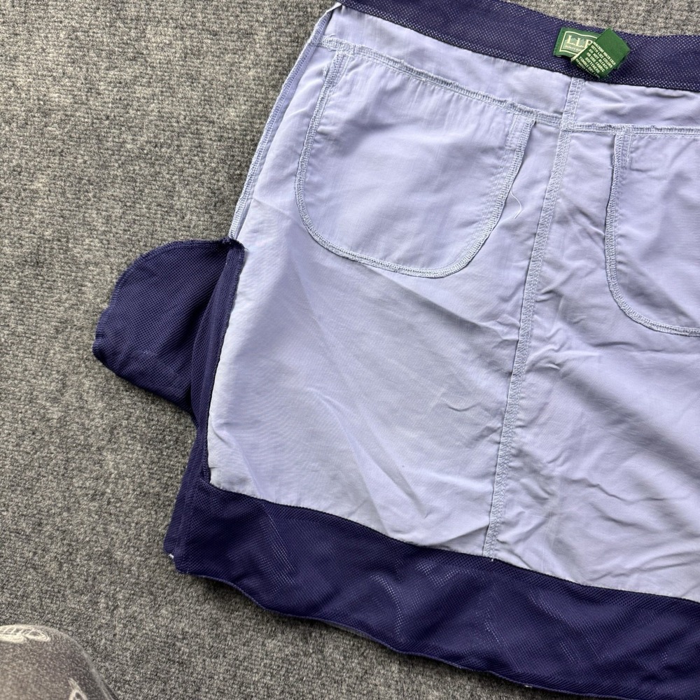 L.L.Bean Womens 6 Blue Nylon Hiking Travel Utility Skirt Outdoor Trail Pockets - Picture 13 of 13